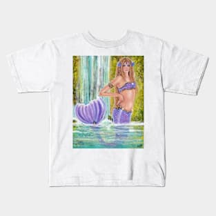 Mermaid's Lagoon by Renee Lavoie Kids T-Shirt